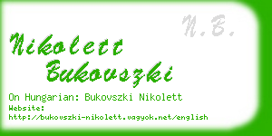 nikolett bukovszki business card